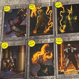 2022 Marvel Masterpieces lot. Orange and purple parallel,#’d. PRICE TO SELL!!!!
